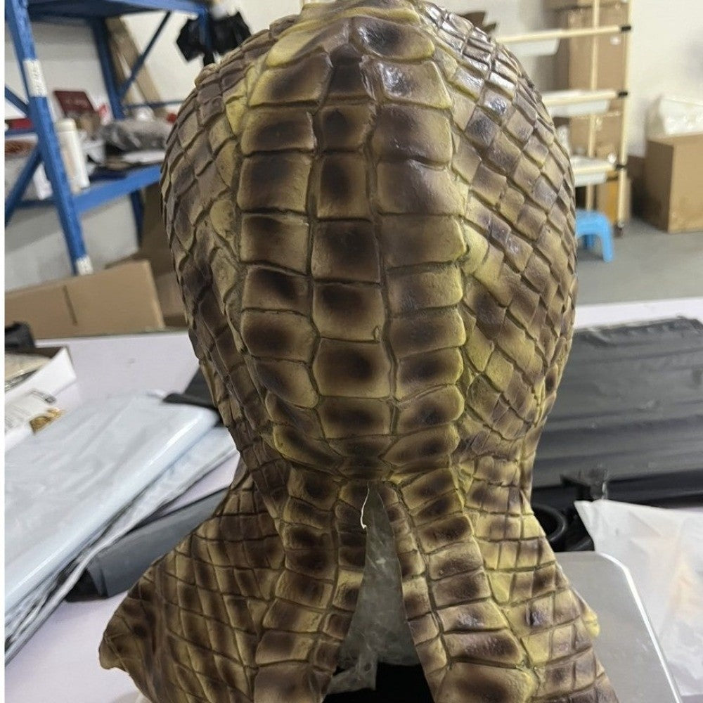 Lizard Man Realistic Snake Monster Mask Soft Reptile Texture Full Face Mask Latex Scary Snake Skin Headgear Adult Unisex