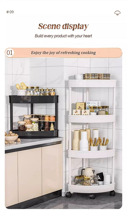 Carrinho de Armazenamento para Banheiro com Rodas, Rack de Armazenamento para Cozinha, Sala de Estar, Alta Capacidade de Carga, Acessórios para Casa
