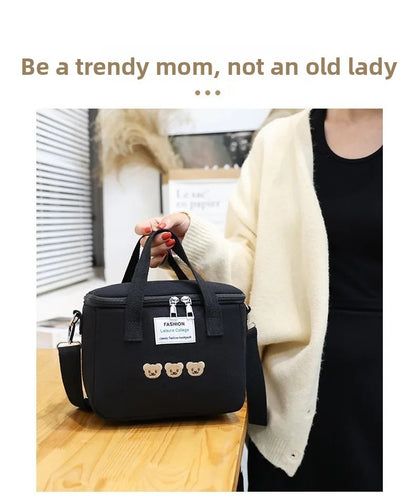 Baby Insulation Breast Milk Bottle Thermal Bag Portable Dot Mummy Travel Infant Feeding Milk Keep Warm Stroller Hang Tote