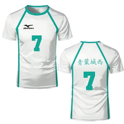 Popular Anime Haikyuu Tetsuro Oikawa Cosplay Costume Aoba Josai High School Volleyball Uniform For Men And Women Crew Neck Top