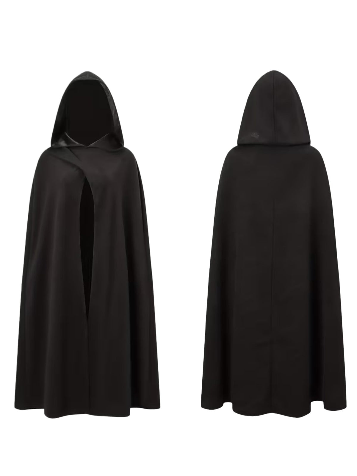 New Halloween Costume Cloak, Fleece Hooded Halloween Cape, Retro Asymmetrical Design Role Play Coat, Party Outfit, Autumn & Winter Clothing Accessory, Cosplay Costume