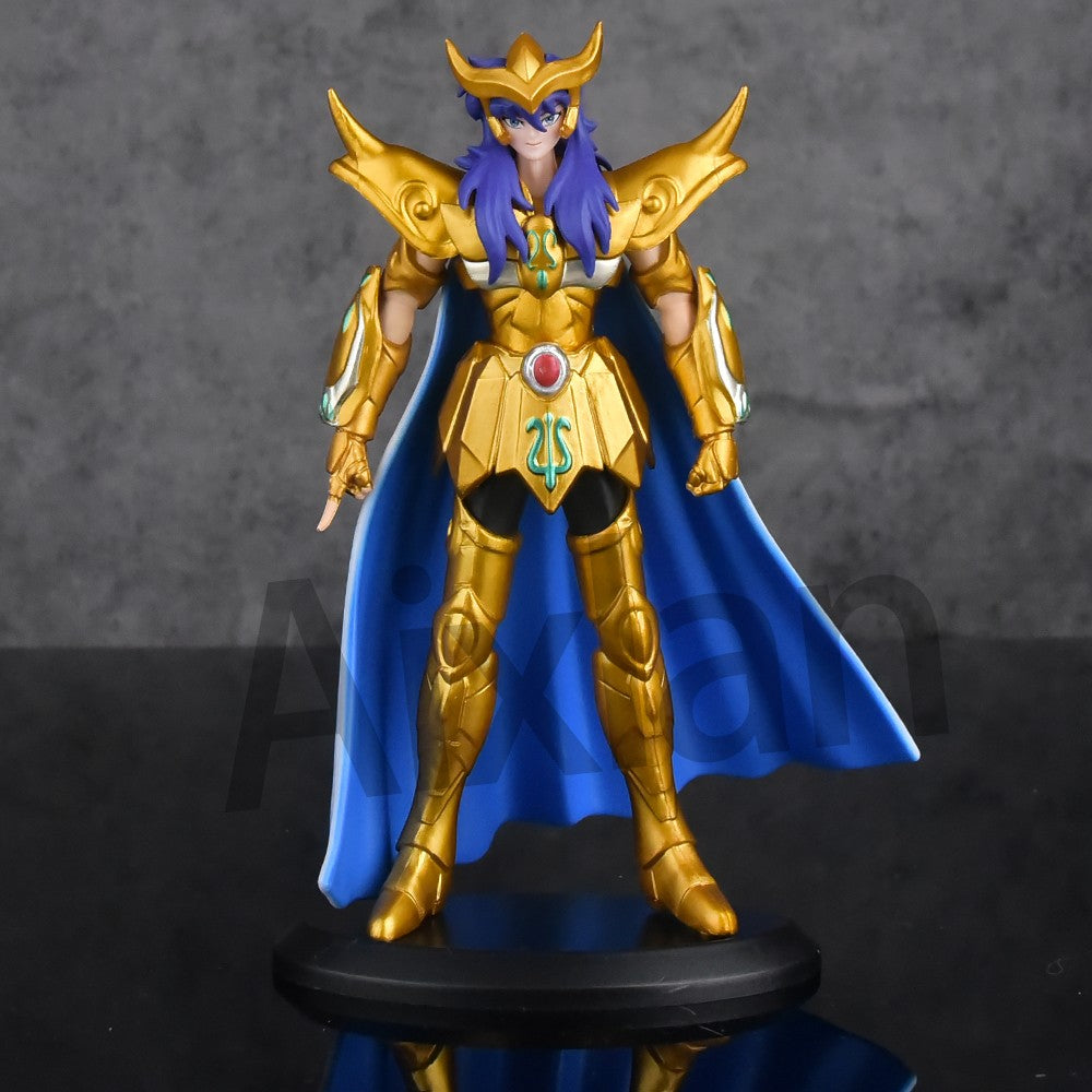 Aixlan 8 Peças Boneco Saint Seiya Kanon Hyoga 18CM Cavaleiro de Ouro PVC Figura de Ação Brinquedo Anime Presente de Aniversário Estatueta Colecionável