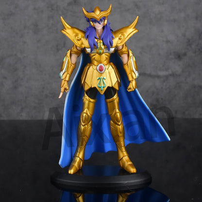 Aixlan 8 Peças Boneco Saint Seiya Kanon Hyoga 18CM Cavaleiro de Ouro PVC Figura de Ação Brinquedo Anime Presente de Aniversário Estatueta Colecionável