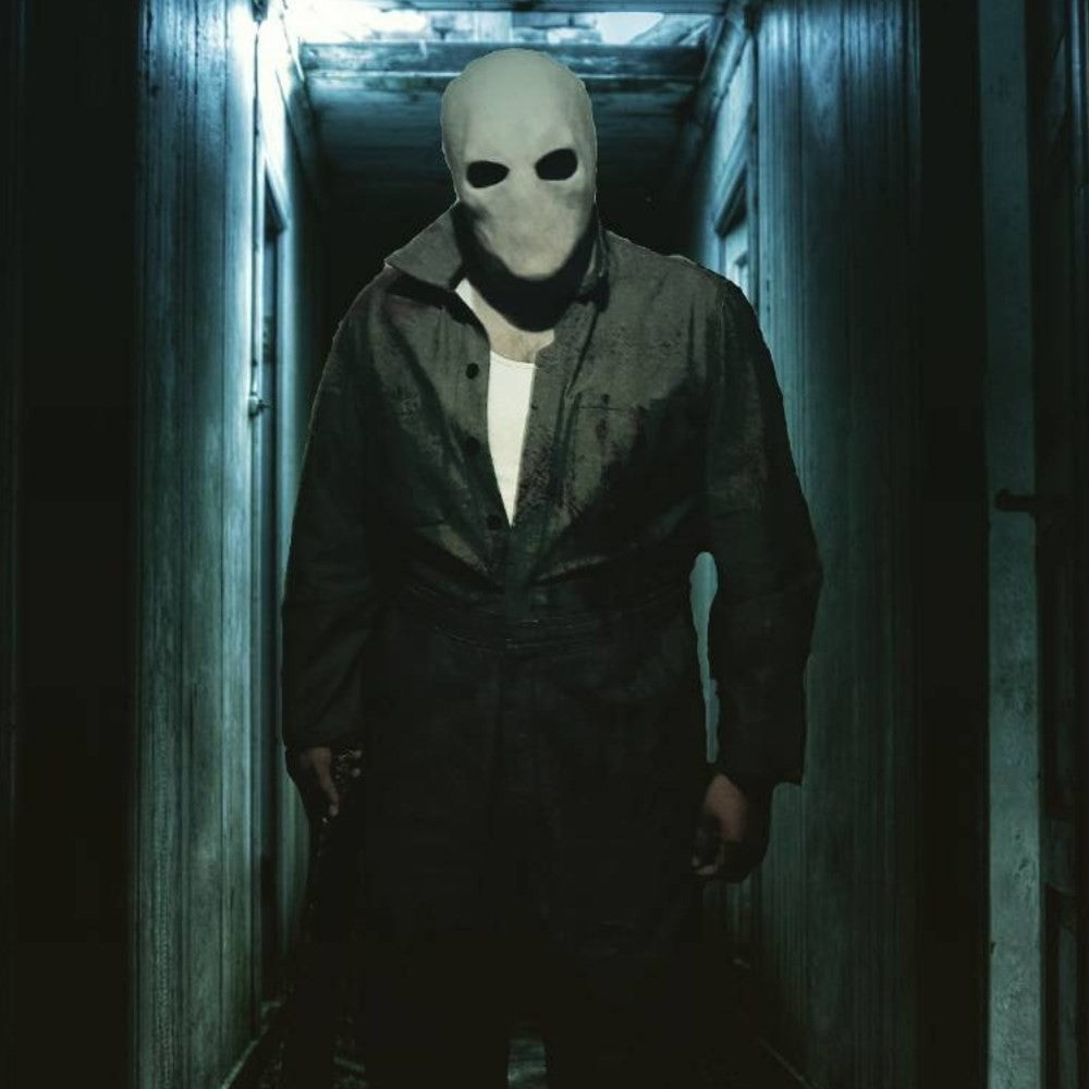 Slenderman Mask Cospaly Creepy Horror Faceless Man Alien Skull Latex Helmet Halloween Carnival Party Costume Props