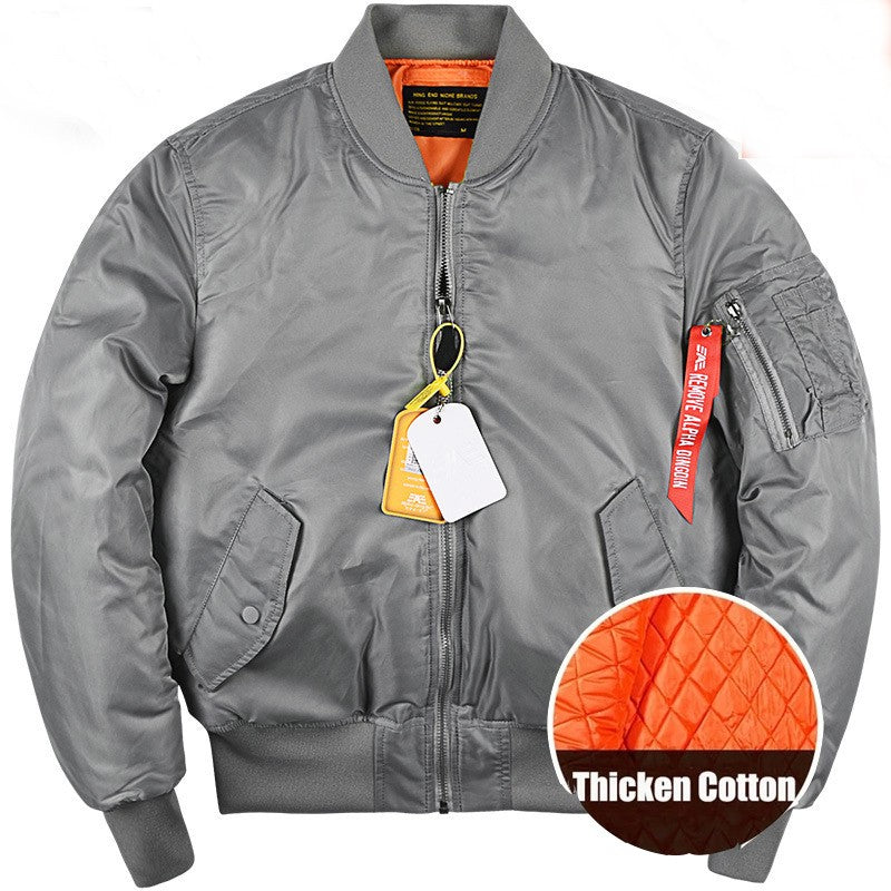 Winter Men's Bomber Jacket Thicken Warm Outerwear Outdoor Baseball Uniform Coat Large Size for Male