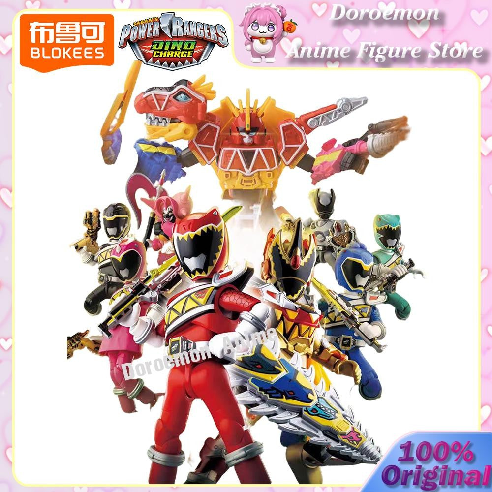 Em estoque Bloco original Power Rangers Dino Charge Super Sentai Zyuden Kyoryuger Coleção de Figuras de Montar