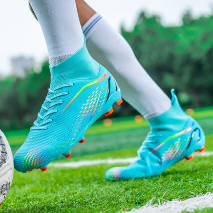 MenOutdoor Football Boots Professional Training Soccer Shoes Soccer Cleats Turf Futsal Match Grass Unisex Non-slip Breathable