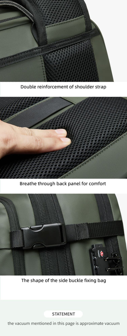 Men Travel Backpack 17 inch vacuum compression Laptop Backpack Extended Large Capacity school Backpack Hiking Business backpack
