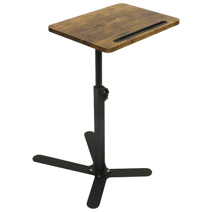 Adjustable Height Laptop Desk Rotating Tabletop Mobile Stand Home Mesa Bedside Table Office Tray Standing Computer Workstat