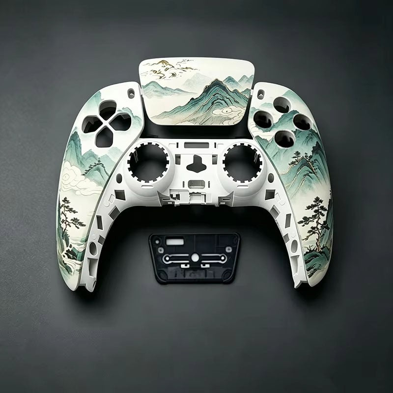 Replacement Housing Shell Kit Compatible For PS5 Controller Faceplate Touchpad Trim Back Cover Pattern Decorative Modding Parts