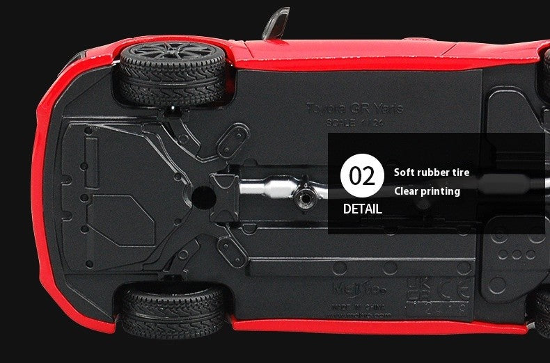 Maisto 1:24 Toyota GR Yaris Meritor 2021 Livery Alloy Diecast Model Red Rally Inspired Réplica Edição de Colecionador para Exibição Estática