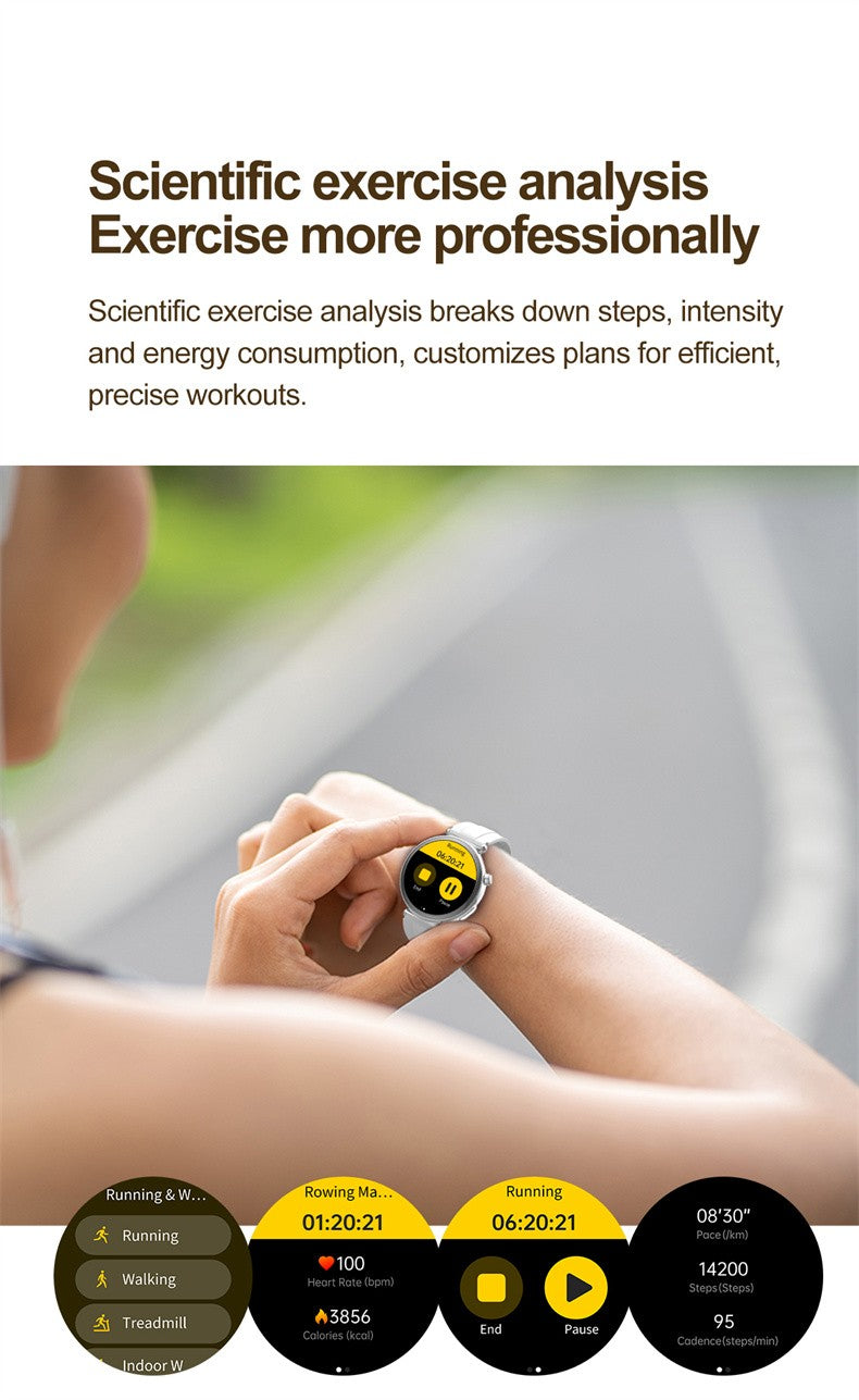 Women Smartwatch 1.32inch AMOLED Screen Call ECG Sport Watch Blood Pressure Micro physical examination AI dial Women Smart Watch