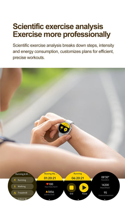 Women Smartwatch 1.32inch AMOLED Screen Call ECG Sport Watch Blood Pressure Micro physical examination AI dial Women Smart Watch