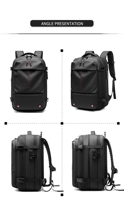 Men Travel Backpack 17 inch vacuum compression Laptop Backpack Extended Large Capacity school Backpack Hiking Business backpack