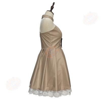 Death Note Cosplay Costume Misa Amane Imitation Leather Sexy Dress +Neck jewelry+stockings+necklace Uniform Outfit Halloween Wig