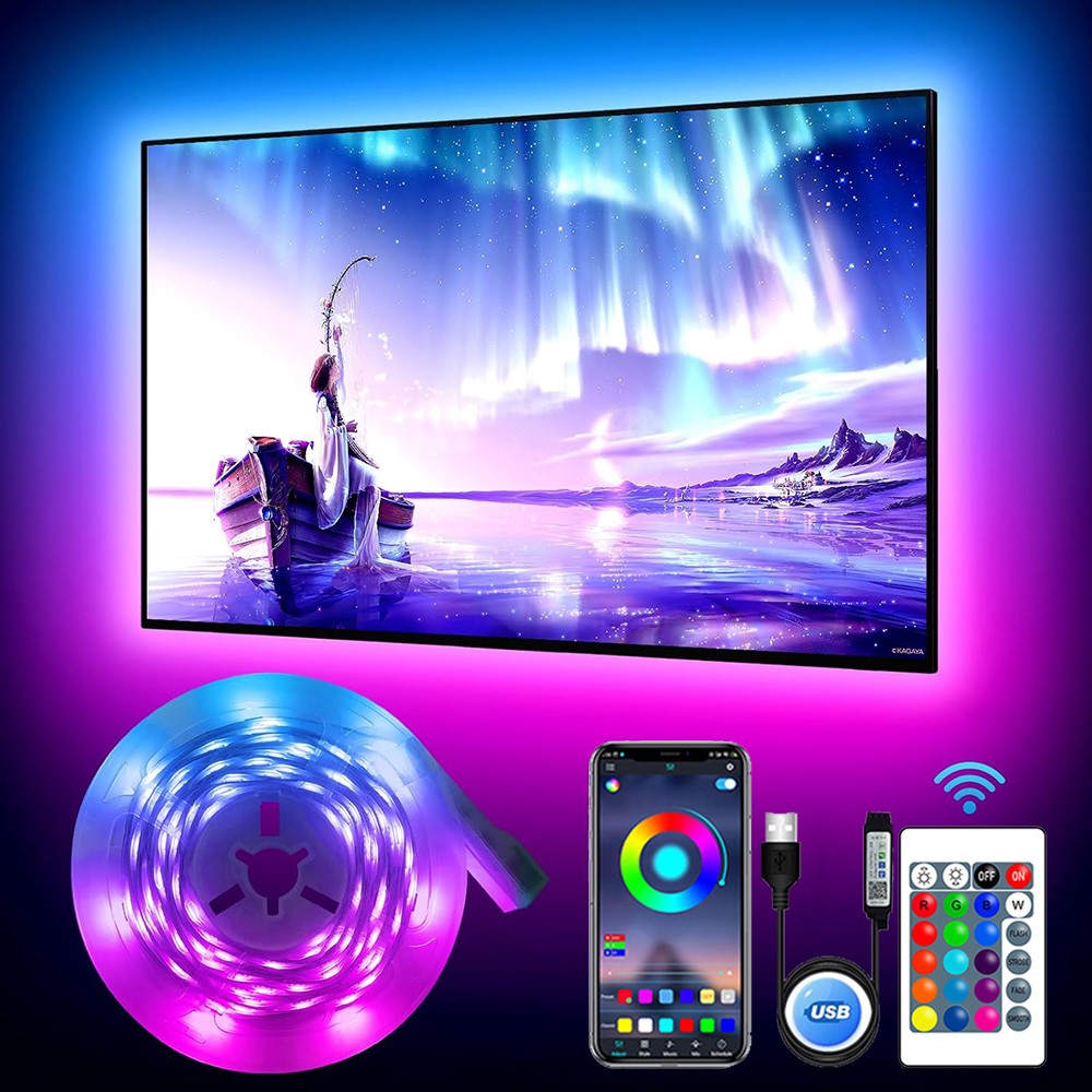 RGB Led Strip Lights 1m-30m Music Sync APP Control Led Lights Flexible Ribbon Luces Led Tape for Room Party Decor TV Backlight