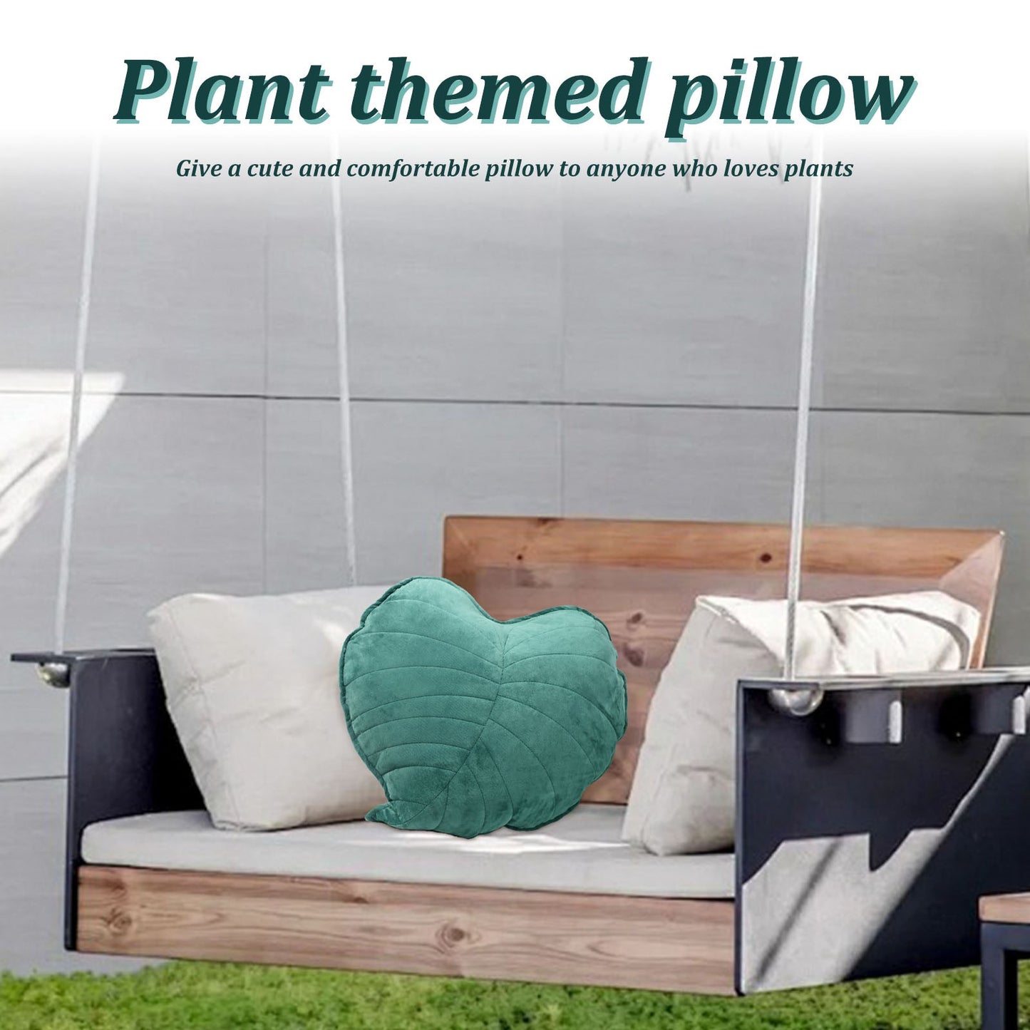 3D Leaf Throw Pillow Soft Plush Leaf Shaped Sofa Cushion 17.7 inch Leaf Shaped Throw Pillow for Bedroom Sofa Couch Decoration