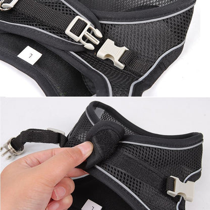 Conjunto de Coleira e Peitoral para Cães Pequenos Ajustável Peitoral Colete para Cães e Gatos Filhotes Bulldog Francês Chihuahua Pug Caminhada ao Ar Livre Guia Coleira