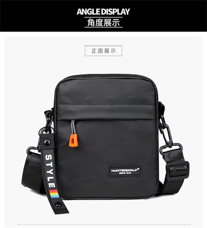Simple Mini Men Crossbody Bag For Phone Side Bag Casual Waterproof PU Leather Shoulder Bag Business Small Messenger Sling Bags
