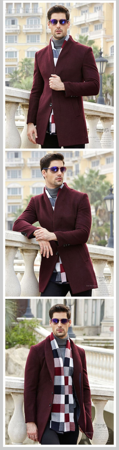Oversized Men's Wool Overcoat 5XL High Quality Business Casual Winter Jacket Coat Men Clothing Woolen Coats A2F6009