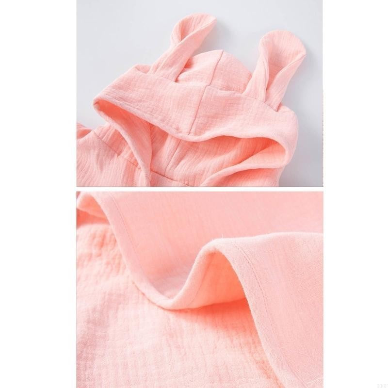 E06F Baby Hooded Bath Towel Ultra-absorbent 4 Layers Soft Cotton Bathrobe Blanket Sleepwear Children Clothing Infant Poncho-