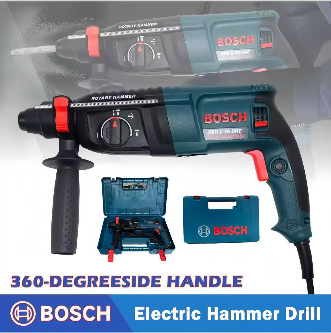 Bosch furadeira de impacto sem escovas martelo elétrico GBH2-28 Ferramenta multifuncional de alta potência de nível industrial