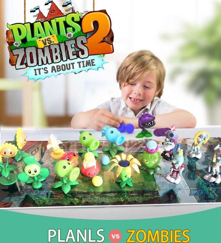 PLANTS VS ZOMBIES 2 Toys Full Set New Role Pea Shoote Alliance Bullet Ejection Attack Walking Dead Children's Gifts Delivery Bag