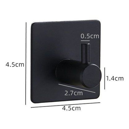 Aluminum Alloy Robe Hook Towel Hooks Self Adhesive Wall Coat Racks Rustproof Hook Hangers Wall Hook Kitchen Bathroom Accessories