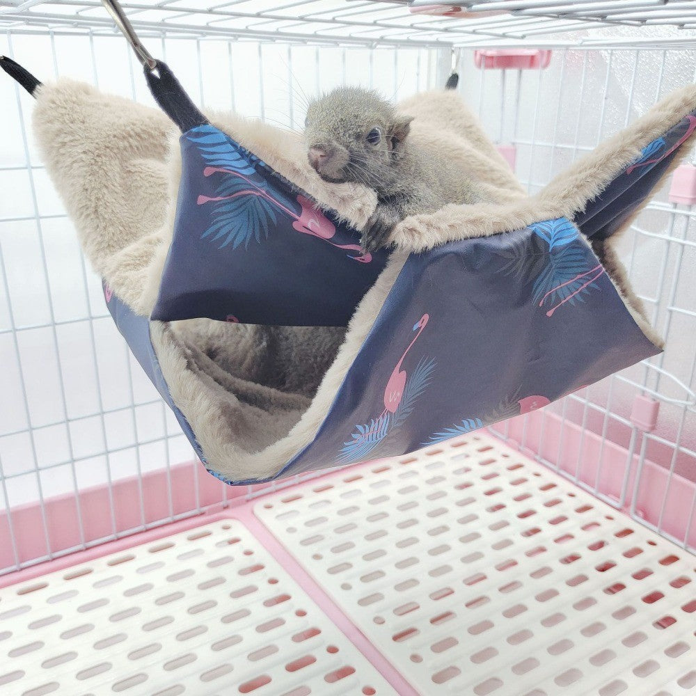 Rede de Dormir Quente para Animais de Estimação, Camada Dupla de Pelúcia Grossa, Rede para Hamster, Chinchila, Porquinho-da-Índia, Furão, Bolsa de Dormir, Gaiola Suspensa para Hamster