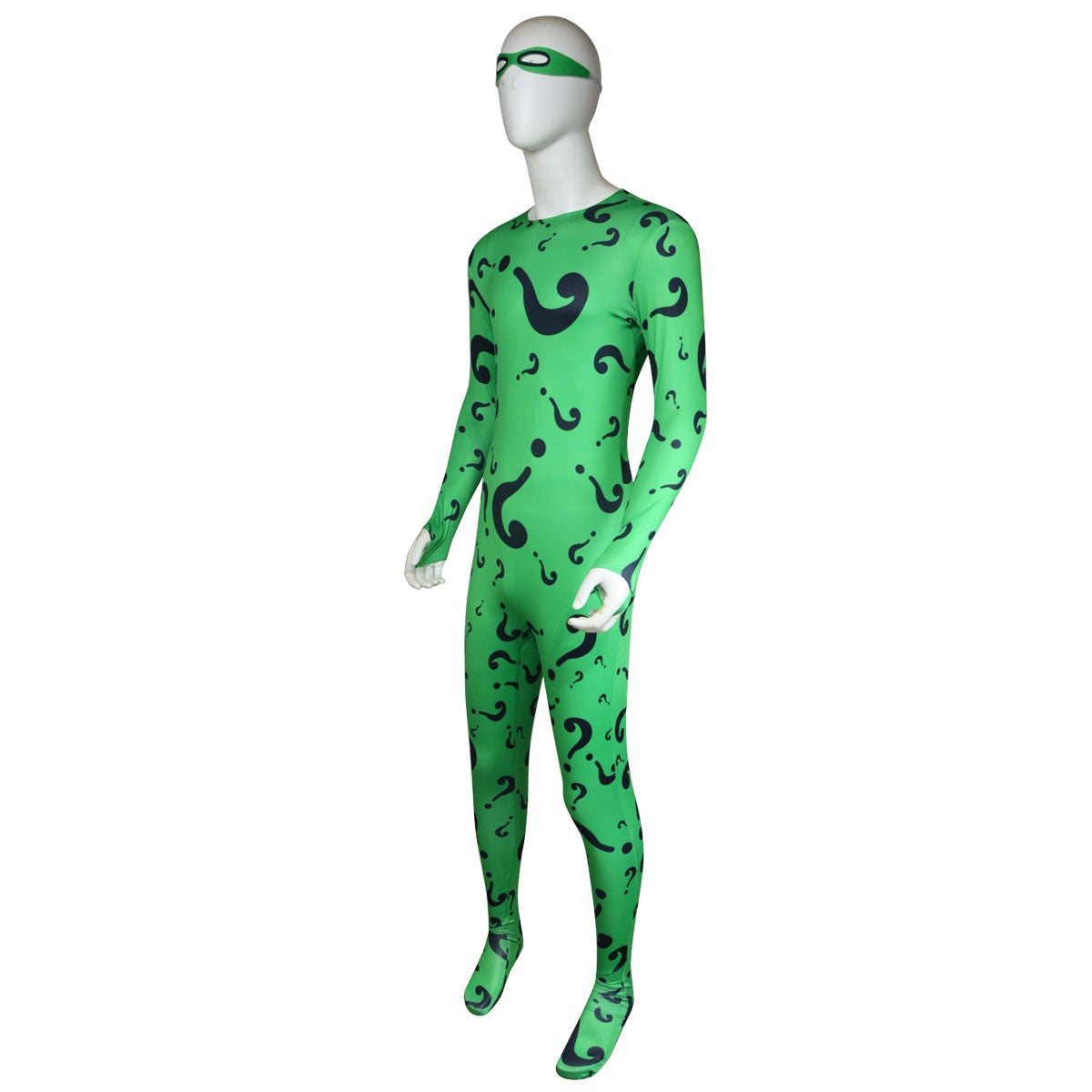 TV Riddler Cosplay Costume Fantasy Uniform Shirt Coat Pants Tie Mask Adult Men Outfits Halloween Carnival Party Disguise Suit