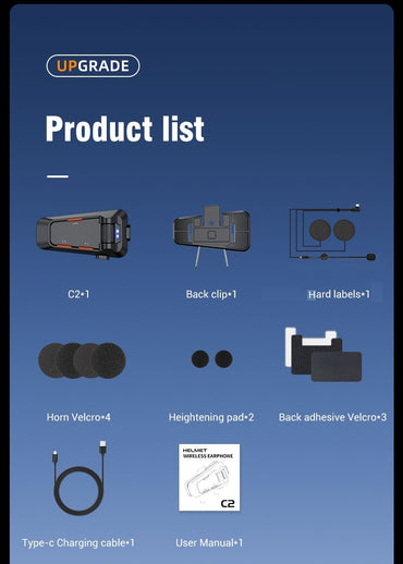 Motorcycle riding waterproof multi-person networking group chat intercom helmet bluetooth headset 6.0