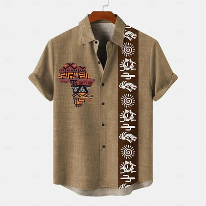 Men's Summer Hawaiian Casual Fashion Social Beach Style Short Sleeved Printed Loose Retro Vacation Shirt Camisas Estampadas