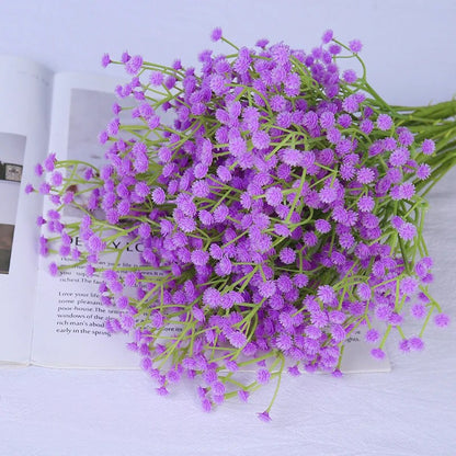 90Heads Artificial Flowers Bouquet 61cm Plastic Gypsophila Fake Flower for Home Decor Wedding Party Decorations Vase Accessories