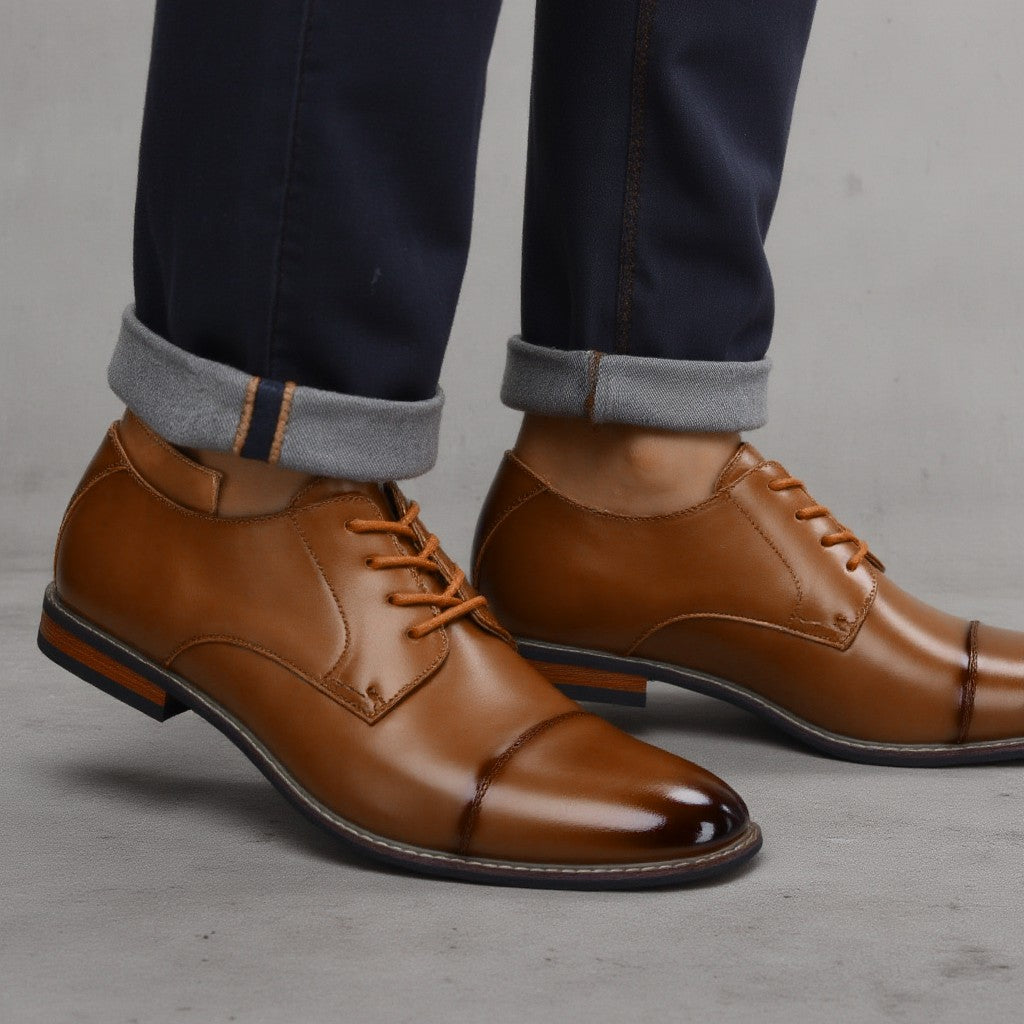 Men's Dress Shoes Fashion Comfortable 2025 Brand Leather Shoes Men