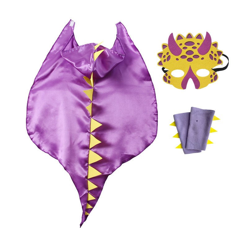 Dinosaur Costume Cloak for unisex Toothless Dragon Performance Clothes Halloween Dinosaur Mask+Cloak Cosplay Outfits Cos