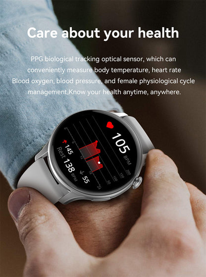 Smartwatch Feminino 2025 NFC Amoled HD GPS Monitor Cardíaco Bluetooth Ligações à Prova D'Água Para Mulheres Presente