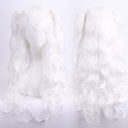 Cosplay Anime Wig Lolita Cute Lolita Double Ponytail Long Curled Hair Fake Hair Synthetic fiber wig