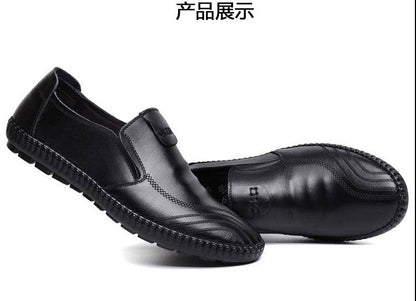 2024 Autumn Casual Men's Shoes Versatile soft leather footwear Fashion comfortable loafers male breathable new flat Zapatos