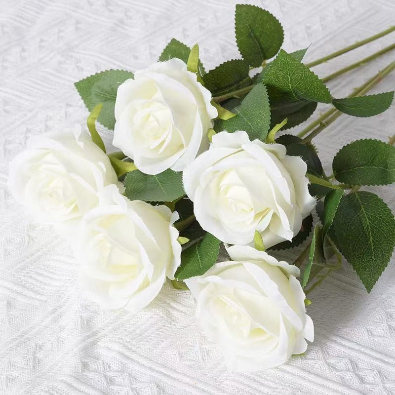 1/5/10/20pcs Roses Artificial Flowers Rose Flower Branch Artificial Red Roses Realistic Fake Rose for Wedding Home Decor