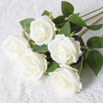 1/5/10/20pcs Roses Artificial Flowers Rose Flower Branch Artificial Red Roses Realistic Fake Rose for Wedding Home Decor