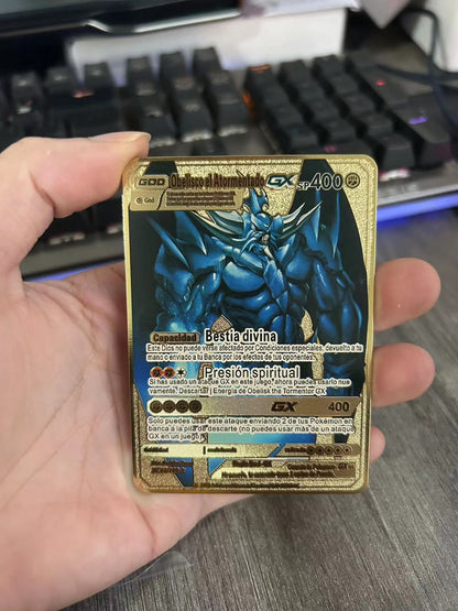 Cartas Pokémon Espanhol Cartas Metálicas Pokémon Cartas de Ferro Pokémon Mewtwo Pikachu Gx Charizard Vmax Cartas Pokémon Vmax