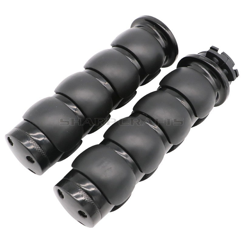 1" 25mm & 7/8'' 22mm Billet Rubber Flame Spike Hand Grips For Harley Honda Kawasaki Suzuki Yamaha  Bikes Cruiser Chopper Custom