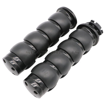 1" 25mm & 7/8'' 22mm Billet Rubber Flame Spike Hand Grips For Harley Honda Kawasaki Suzuki Yamaha  Bikes Cruiser Chopper Custom