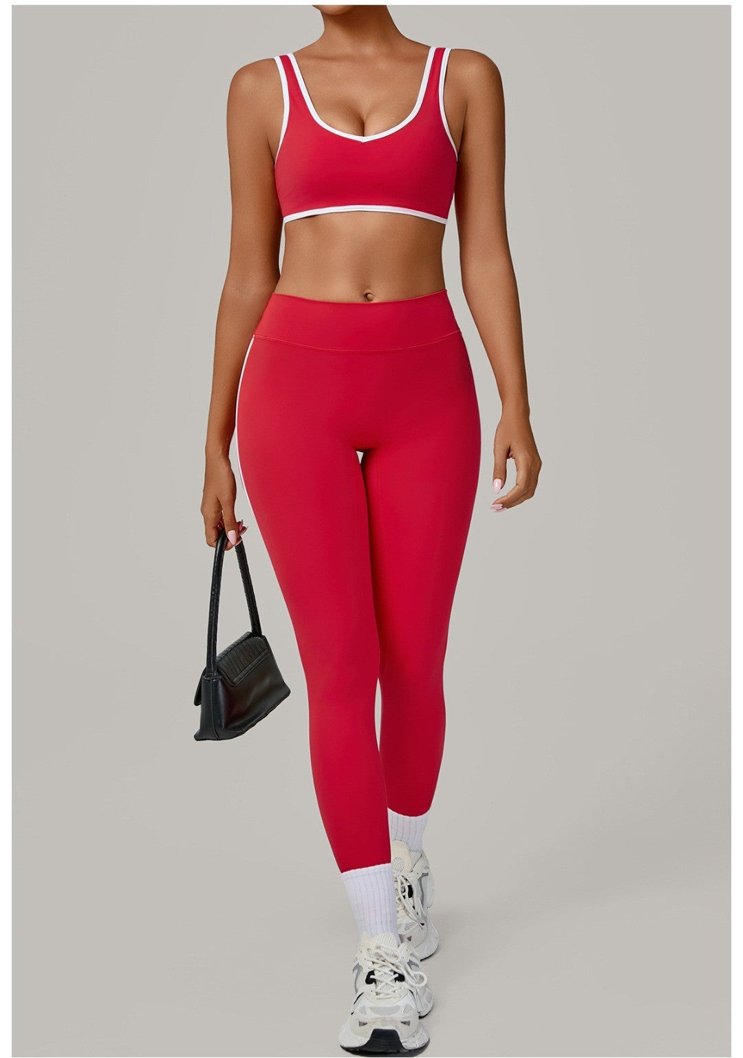 Yoga Suit Sports Fitness High Waist Peach Hip Tight Removable Padding Sports Bra Outfit Running Workout Clothes Gym Leggings Set