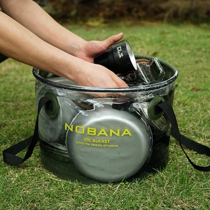 Camping Portable Folding Water Bucket 20L/30L Large Capacity Telescopic Container for Camping, Hiking, Fishing