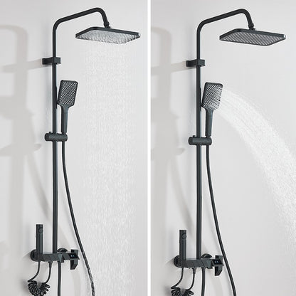 Conjunto de Torneira de Chuveiro Digital Inteligente Rozin Preto Estilo Piano Sistema de Banheiro Queda de Chuva Misturador Digital Cinza com Chuveirinho Bidê