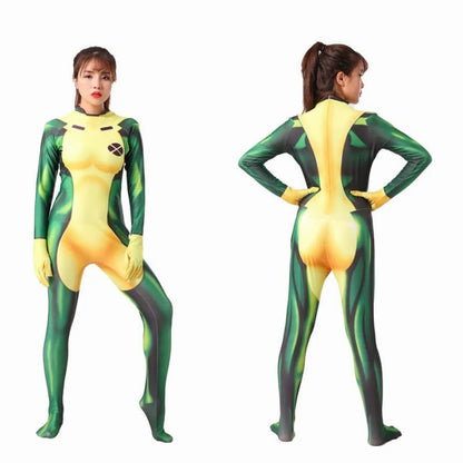 3D Printing Movie X MEN Rogue Cosplay Costume Adult Kids Zentai Bodysuit Suit Jumpsuit Halloween Party Costume Women Girls