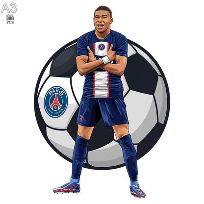 irregular Football Star Wooden Jigsaw Sports Stars Puzzle for Kids Adults Educational Fabulous Gift 300 Pcs DIY Puzzle Toys