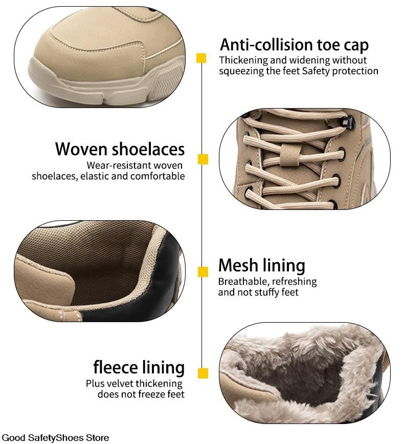 Botas de Segurança Masculinas com Biqueira de Aço Indestrutíveis para Construção Botas de Segurança à Prova de Perfurações Calçados de Trabalho Masculinos Protetores