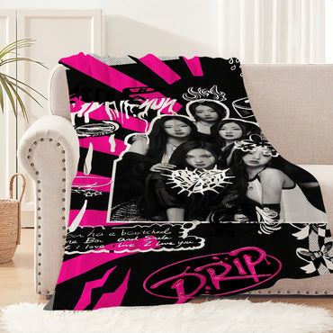 Kpop Girl B-Babymonster Drip Blanket Soft Plush Nap Sofa rug for Living Room Warm Office Bedroom Birthday Home Travel Kid Gifts